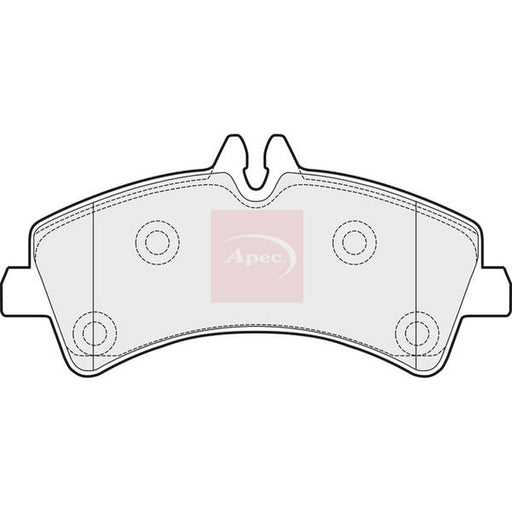 Apec Rear Brake Pad Set fits Mercedes-Benz Sprinter 3,5-T Bus 2011-2016