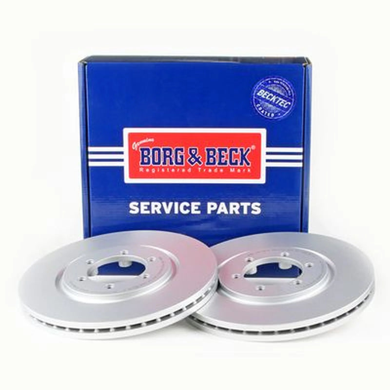 Borg & Beck Front Brake Vented Discs & Pads fits Ssangyong Rexton 2005-2006 2.7