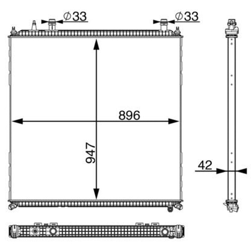 Mahle Low-Temperature Radiator fits Man Tgs I 2007-2021