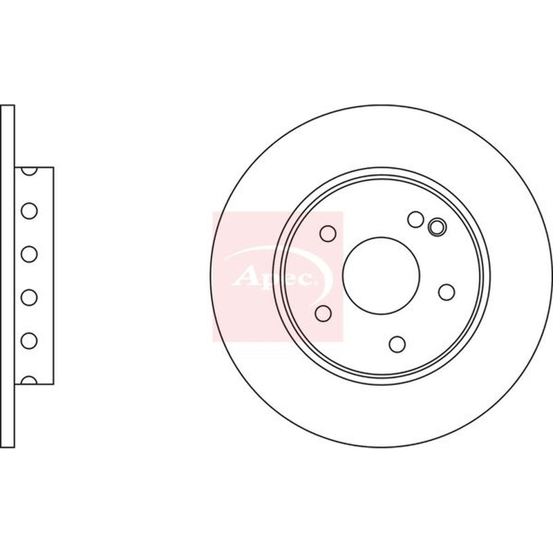 Apec Front Brake Solid Discs & Pads fits Mercedes-Benz C-Class 1993-2000