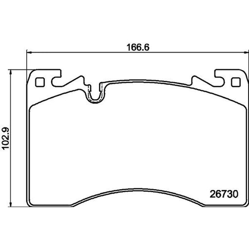 Mintex Front Brake Pad Set fits Land Rover Range Rover Sport III 2022-2023 3.0