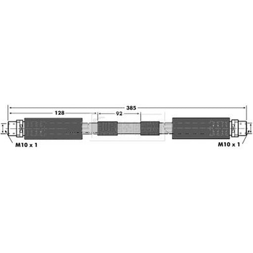 Borg & Beck Brake Hydraulic Hose Line Front Right BBH6918