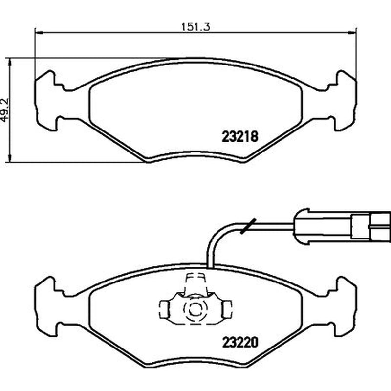 DON Front Brake Pad Set fits Fiat Palio 1996-2003 1.0 1.2 1.4