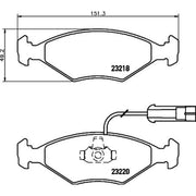 Mintex Front Brake Pad Set fits Fiat Palio 1996-2003 1.0 1.2 1.4