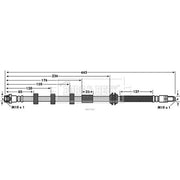 Borg & Beck Brake Hydraulic Hose Line Front Right BBH7598