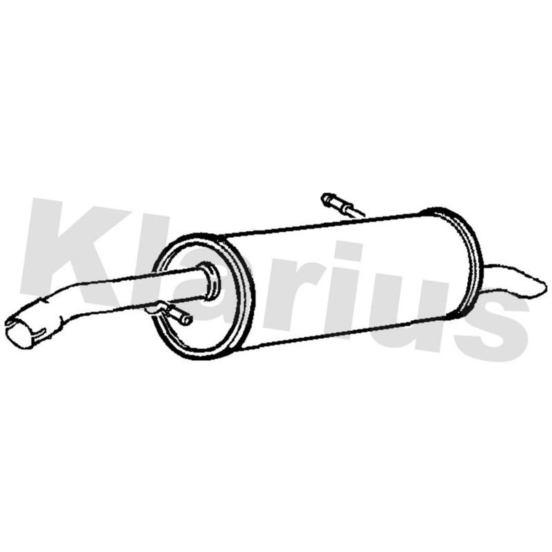 Klarius Box With Tail Pipe Rear fits Peugeot 207 2006-2015 1.4