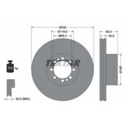 Textar 2 x Internally Vented Brake Discs 93276200