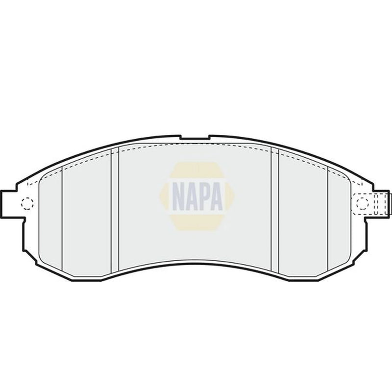 NAPA Front Brake Pad Set fits Mitsubishi L200 1996-2007 2.5 2.8 3.0