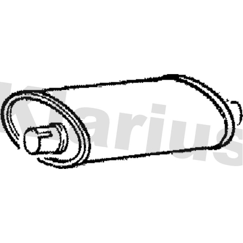 Klarius Box With Tail Pipe Rear fits Volvo 740 1985-1992 2.0 2.3
