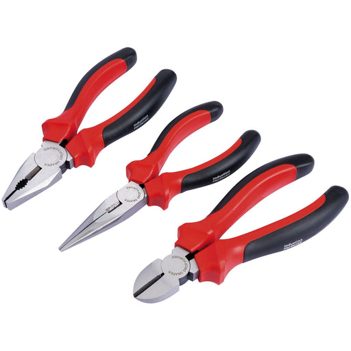 Draper Plier Set With Soft Grip Handles, 160mm (3 Piece) 68001 Draper - Dynamic Drive