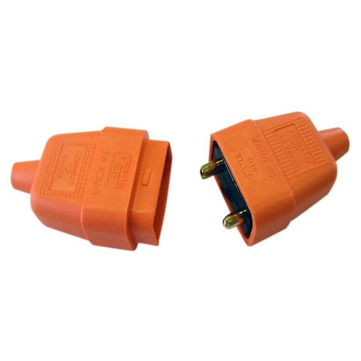 Dencon 2 Pin Rubber Connector Plug 10A Orange Dencon - NN4 Online