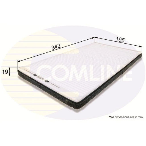 Comline Cabin Air Filter (Pollen Filter) fits Opel Mpv 1994-2001 1.2 1.4 1.7