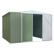 Dellonda Galvanised Steel Metal Garden Shed - Green Dellonda - Dynamic Drive