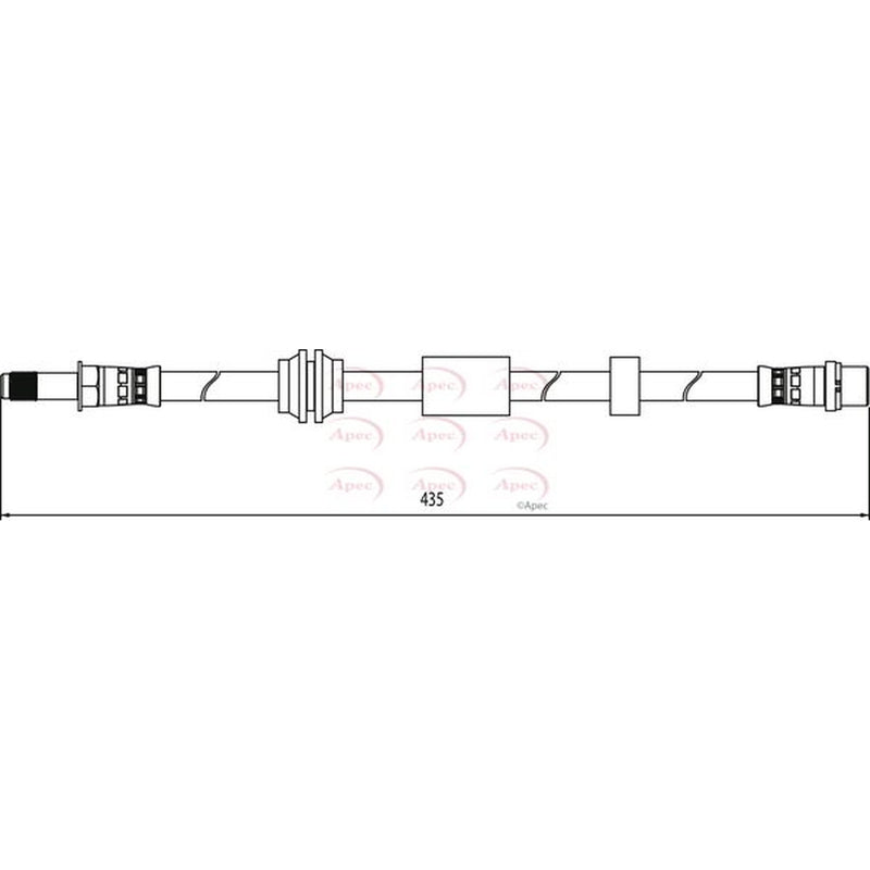 Apec Brake Hydraulic Hose Line Front fits Volvo C30 2006-2012 1.6 1.8 2.0 2.4