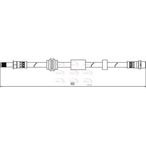 Apec Brake Hydraulic Hose Line Front fits Volvo C30 2006-2012 1.6 1.8 2.0 2.4
