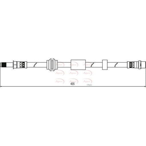 Apec Brake Hydraulic Hose Line Front HOS4105