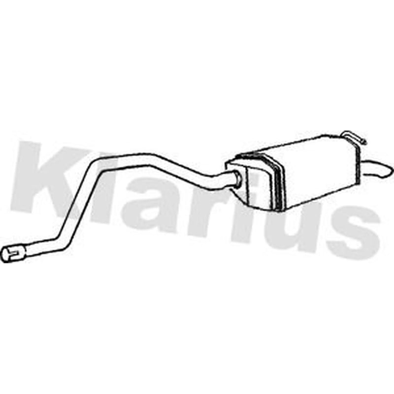 Klarius Box With Tail Pipe Rear fits Ford Mondeo 2000-2007 2.0