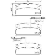 Mintex Front Brake Pad Set fits Aixam 500 1996-2007 0.5