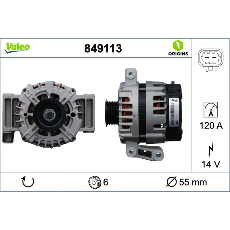 Valeo Car Alternator 12V 849113