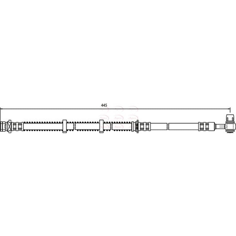 Apec Brake Hydraulic Hose Line Front fits Land Rover Freelander I 1998-2006