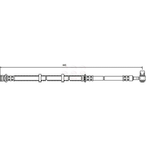 Apec Brake Hydraulic Hose Line Front HOS3309