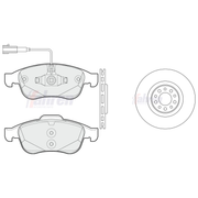 Fahren Front Brake Discs & Pads fits Alfa Romeo Giulietta 2010-2020 1.4 1.6