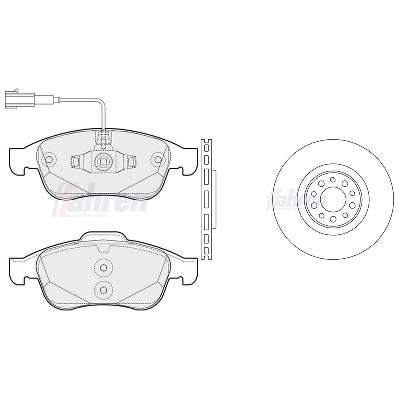 Fahren Front Brake Discs & Pads fits Alfa Romeo Giulietta 2010-2020 1.4 1.6