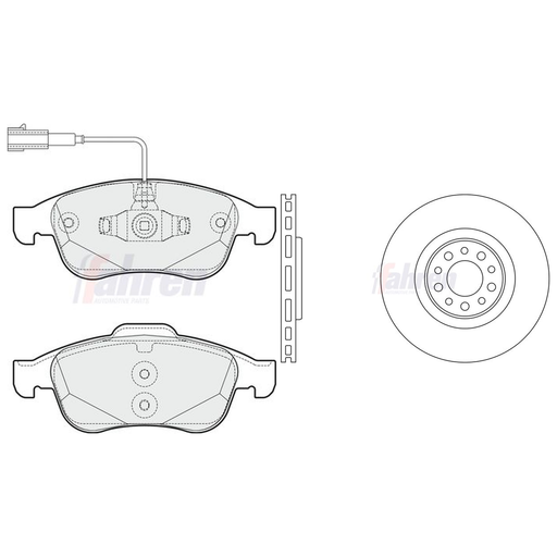 Fahren Front Brake Discs & Pads fits Alfa Romeo Giulietta 2010-2020 1.4 1.6