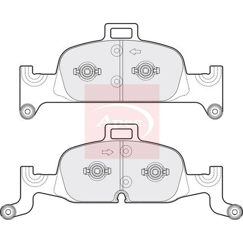 Apec Front Brake Pad Set fits Audi A4 Allroad B9 2016-2020 2.0 3.0