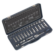 Sealey Socket Set 34pc 3/8"Sq Drive Lock-Onï 6pt Metric AK27481 Sealey - Dynamic Drive