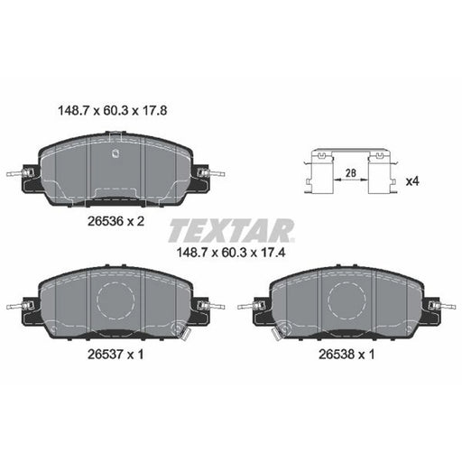 Textar Front Brake Pad Set 2653601