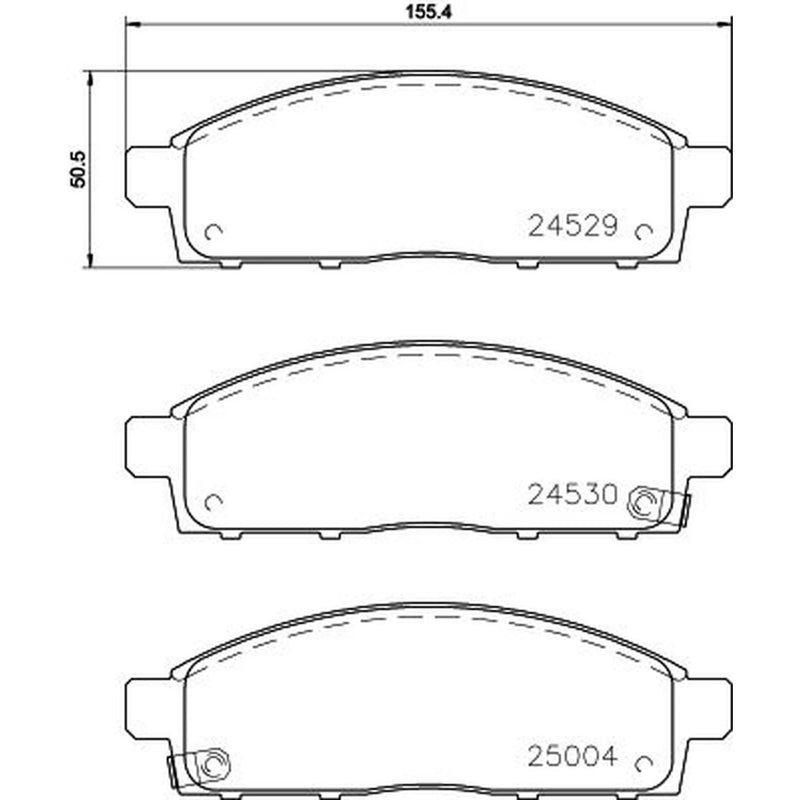 DON Front Brake Pad Set fits Fiat Fullback Pickup 2016 on 2.4