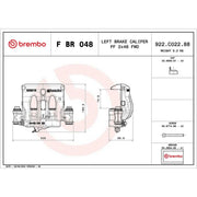 Brembo Brake Caliper Assembly Front Left fits Mercedes-Benz Vito 2014 on
