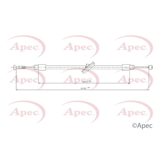 Apec Handbrake Cable Centre CAB1761