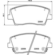 Brembo 4 x Front Brake Pad Set fits Genesis G70 2021 on 2.0