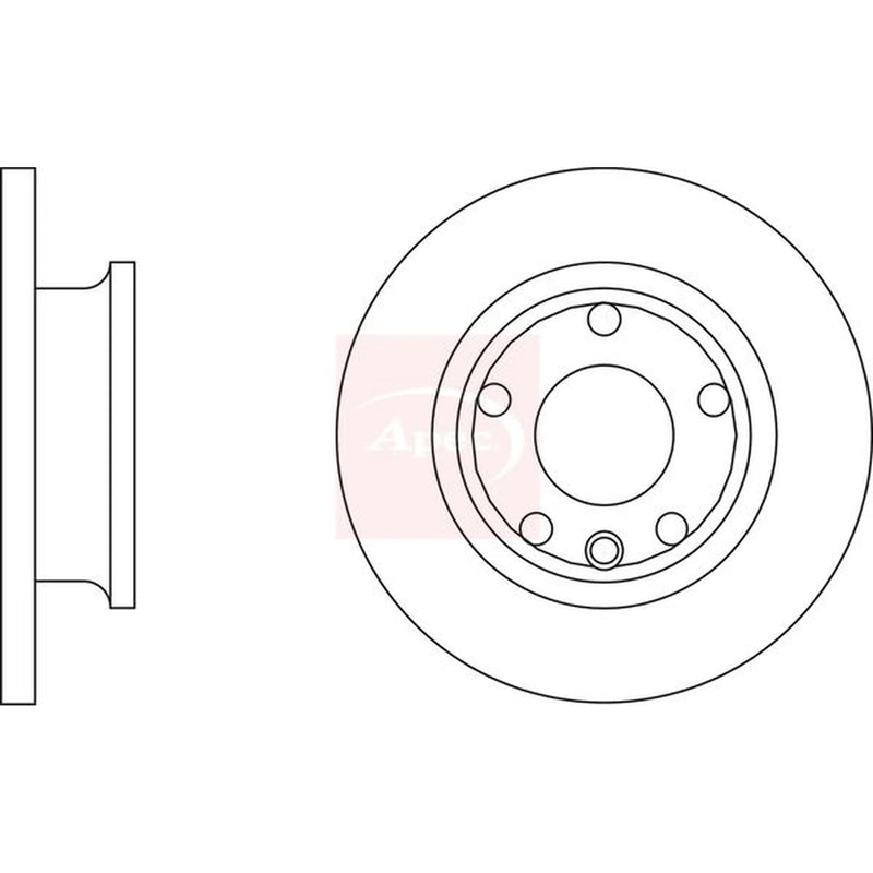 Apec 2 x Solid Front Brake Discs DSK591-x2