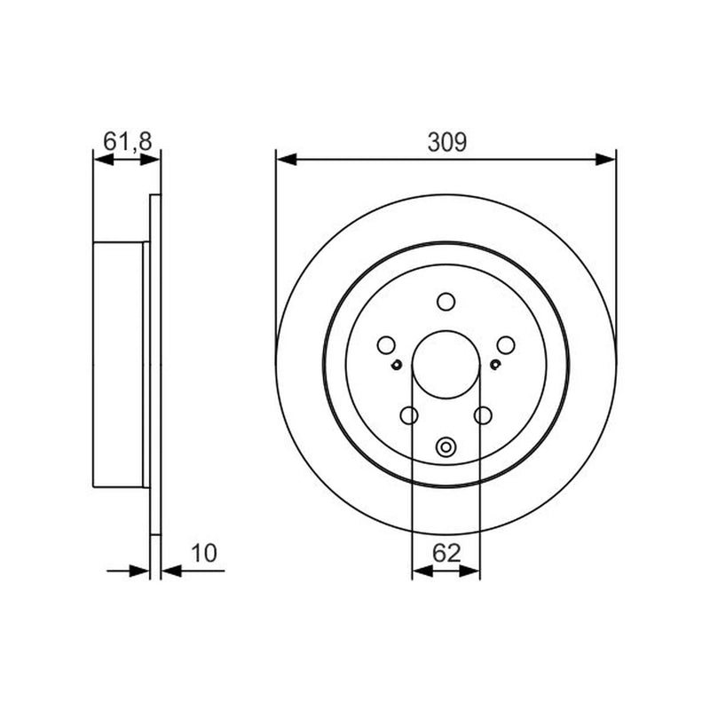 Bosch 2 x Solid Brake Discs