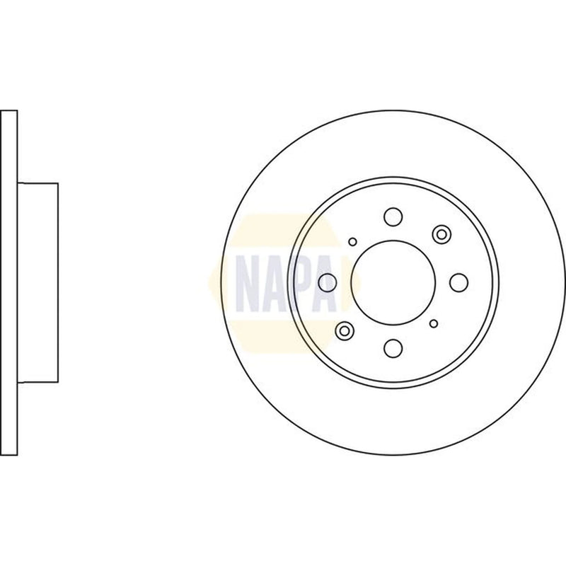 NAPA 2 x Solid Front Brake Discs NBD5887-x2