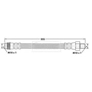 Borg & Beck Brake Hydraulic Hose Line Rear BBH7126