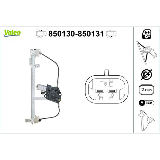Valeo Electric Window Regulator Lifter Left Front 850130