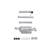 Hella End Silencer Rear fits Mercedes-Benz C-Class 1995-2000 202.128