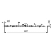 Bosch Handbrake Cable Rear fits Honda Cr-V 2001-2007 2.0