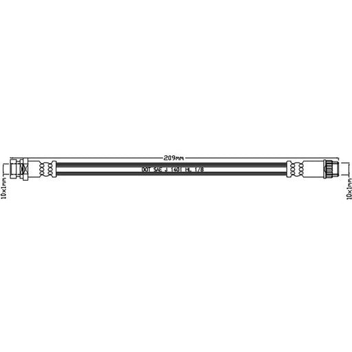 Juratek Brake Hydraulic Hose Line inner JBH1317