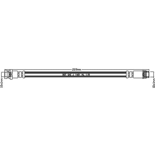 Abtex Brake Hydraulic Hose Line Rear fits Renault Espace 2002-2015