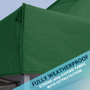Dellonda 3x6m Pop-Up Gazebo Heavy Duty with Carry Bag - Dark Green Dellonda - Dynamic Drive
