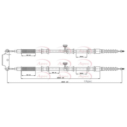 Apec Handbrake Cable Right Rear CAB1095