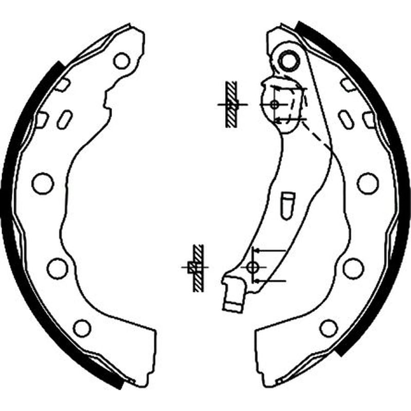 Mintex Brake Shoe Set Axle Kit fits Mitsubishi Carisma 1995-2006 1.3 1.6 1.8 1.9