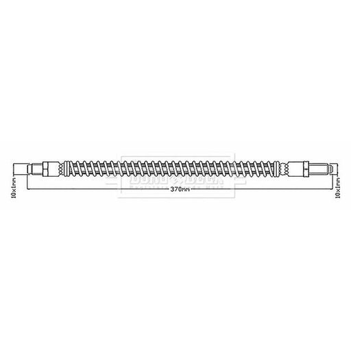 Borg & Beck Brake Hydraulic Hose Line Rear Right BBH6569