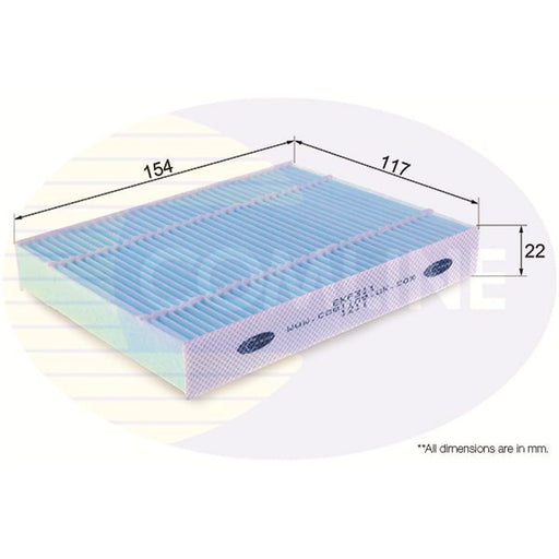 Comline Cabin Air Filter (Pollen Filter) fits Hyundai Getz 2002-2010
