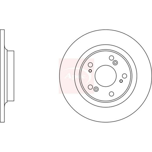 Apec 2 x Solid Brake Discs fits Honda S2000 1999-2009 2.0 2.2